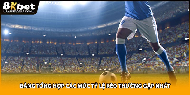 Bảng tổng hợp các mức tỷ lệ kèo thường gặp nhất