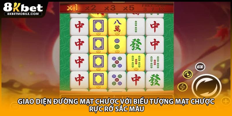 Giao diện Đường Mạt Chược với biểu tượng mạt chược rực rỡ sắc màu